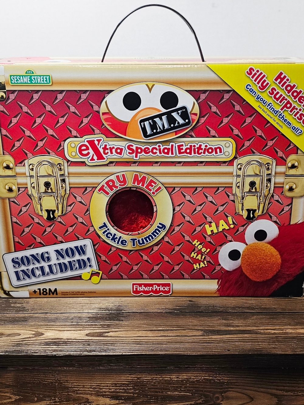 Sesame Street TMX Elmo Extra Special Edition Tickle Me Elmo In Box Y2K Toy